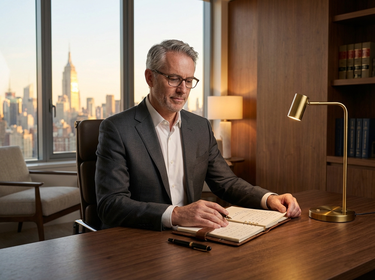 Master-level executive coach in a professional setting